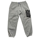 Nike Grey and Black Club Spellout Baggy Joggers (2XL)