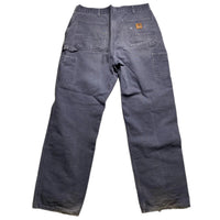 Carhartt Dungaree Fit Carpenter Grey Baggy Distressed Jean Trousers (34W)