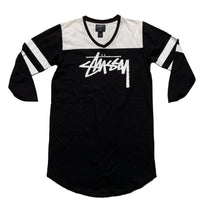 Stussy Womens Long T Shirt Dress Black and White (XS)