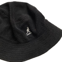 Kangol Black Flat Fleece Bucket Hat