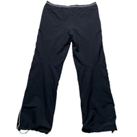 Nike Swoosh Black and White Baggy Trackpant Shell Bottoms (M)