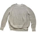 All Saints Cream and Silver Baggy Womens Jumper (M)