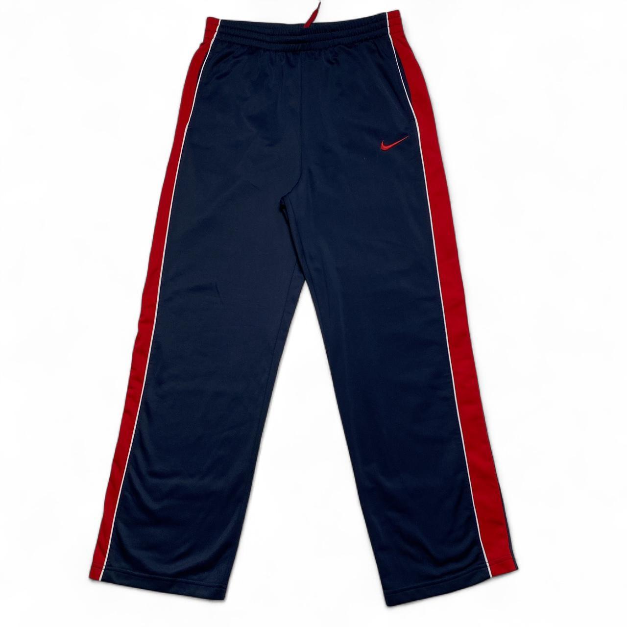 Nike Navy and Red Vintage y2k Trackpant Bottoms Womens (S)