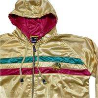 Raw Blue Yellow Satin Full Rasta Lion Tracksuit (M)