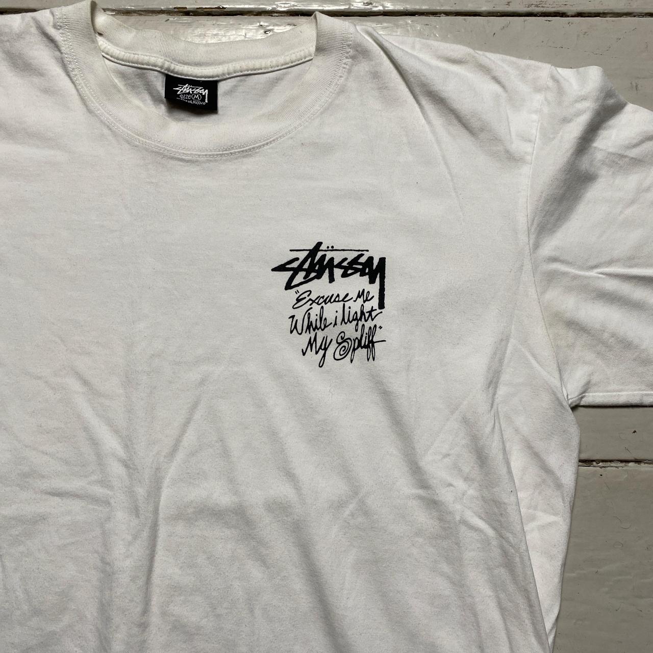 Stussy Bob Marley Excuse Me While I Light My Spliff White T Shirt