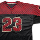 OX Jackpot New York Vintage Gucci Monogram GG Style y2k 90’s Black Red and White Jersey (L)
