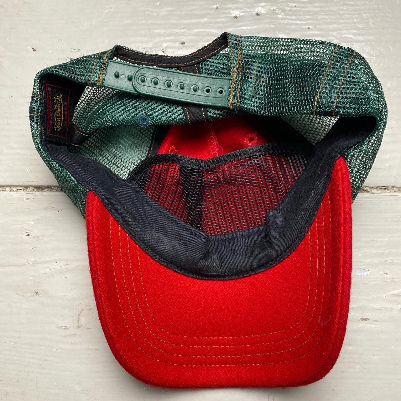 Von Dutch Red and Green Trucker Cap