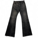 Balenciaga Charcoal Grey Baggy Flared Distressed Jeans (2XS)