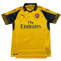 Arsenal Puma 2017/8 Yellow and Grey Football Jersey (L)