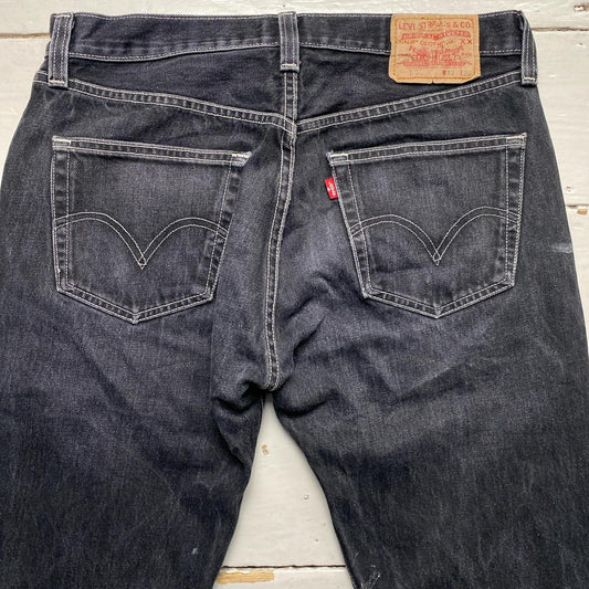 Levis 501 Baggy Contrast White Stitch Jeans