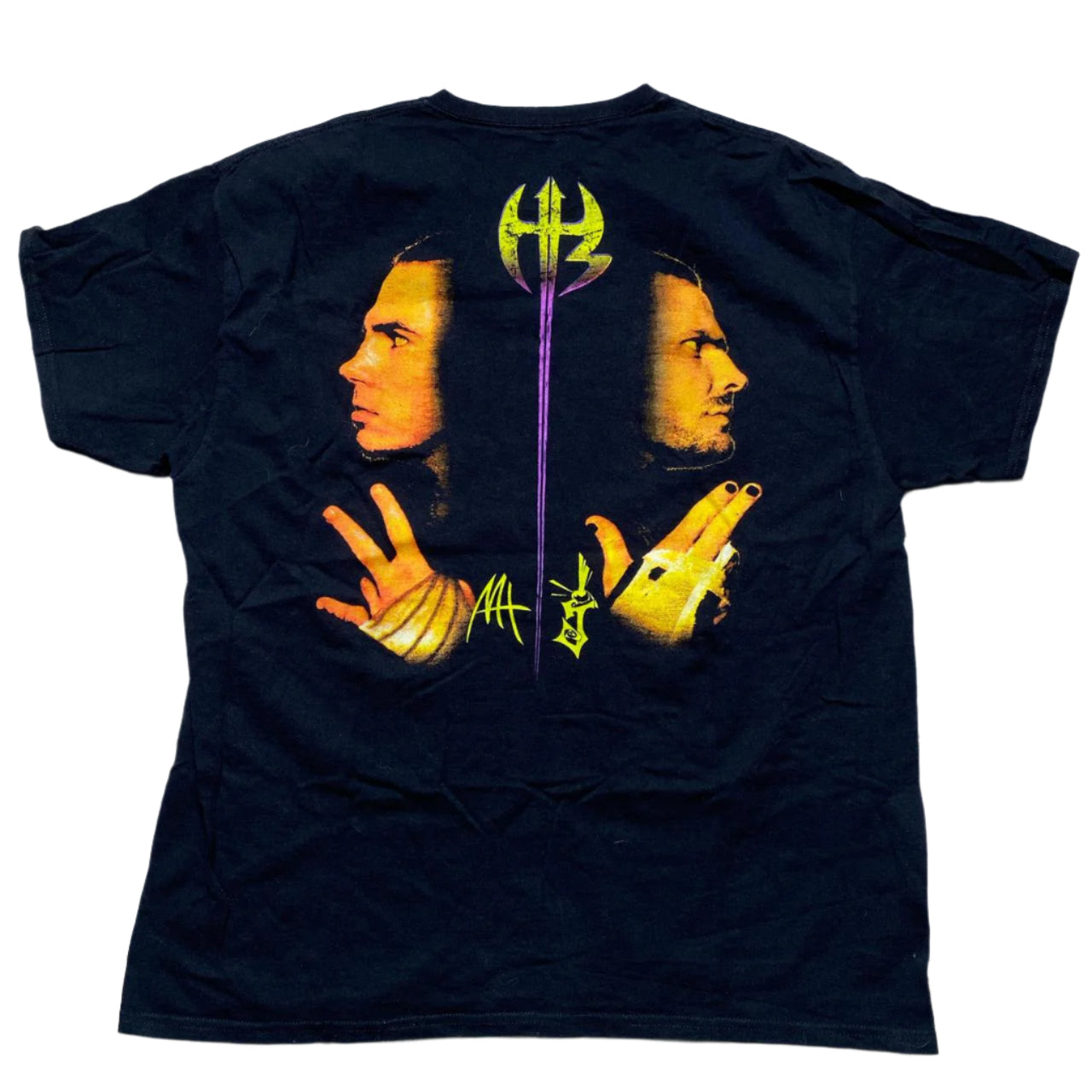 Hardys Hardy Boyz Jeff Hardy Matt Hardy WWE Vintage Black T Shirt (XL)