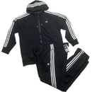 Adidas Performance Essentials Black and White Full Tracksuit (XL)