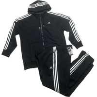 Adidas Performance Essentials Black and White Full Tracksuit (XL)