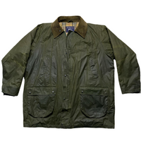 Burberry Burberrys Khaki Green Oilskin Long Trench Coat (XL)