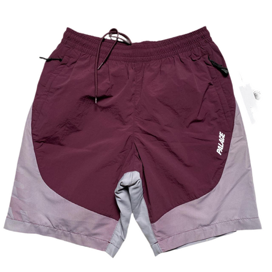 Palace Fade Shell Nylon Shorts Purple and Grey (S)