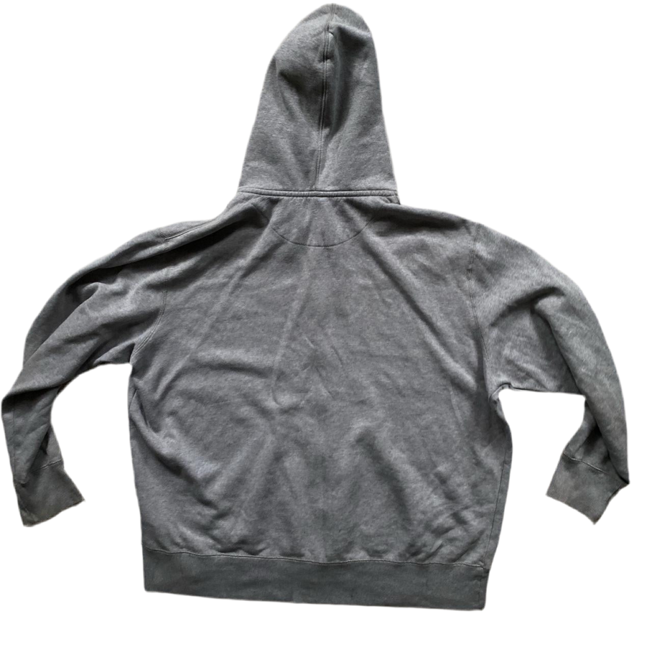 Nike White Swoosh Grey Hoodie (2XL)