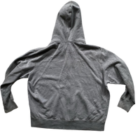 Nike White Swoosh Grey Hoodie (2XL)