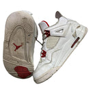 Jordan 4 White and Metallic Red (UK 5)