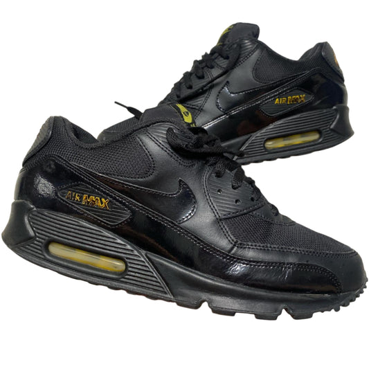 Nike Air Max 90 Black Patent and Gold (UK 9)