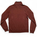 CP Company Burgundy and Black Zip Quarter Zip Jumper (S)