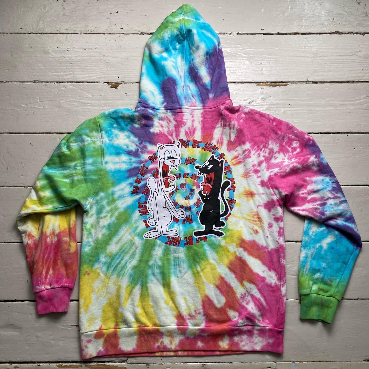 Rip n Dip Tie Dye Rainbow Must Be Nice Cats Hoodie