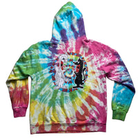 Rip n Dip Tie Dye Rainbow Must Be Nice Cats Hoodie (M)