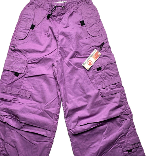 Criminal Damage Purple Pink Cargo Combat Baggy Trousers (XS)