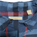 Burberry Brit Nova Check Blue Black and Red Long Sleeve Shirt (2XL)