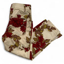 Dolce and Gabanna Vintage Capri Floral Cream and Red Trousers (26W)