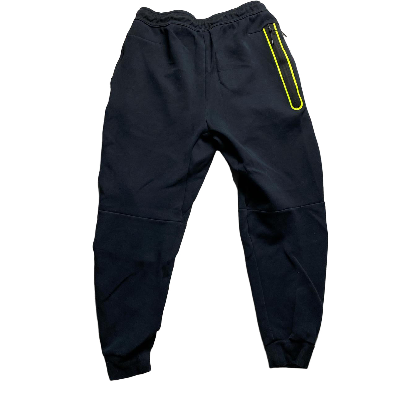 Nike Tech Fleece Black and Neon Green Joggers (M)