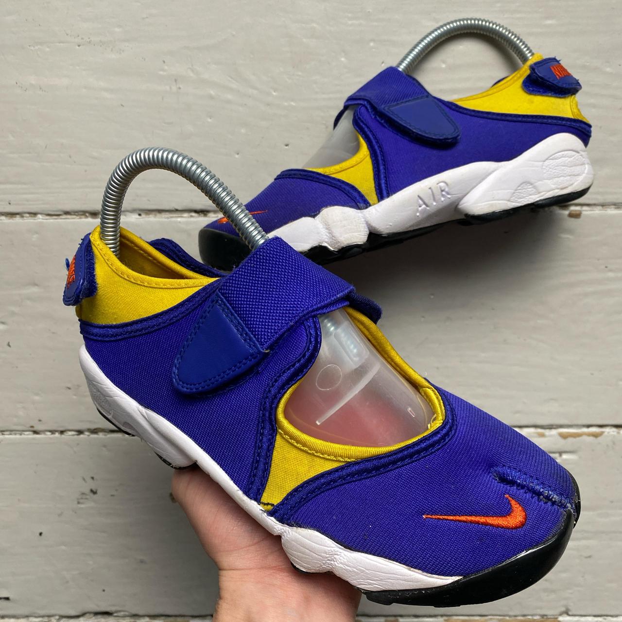 Nike Air Rift Tabi Split Toe Blue Yellow and Red