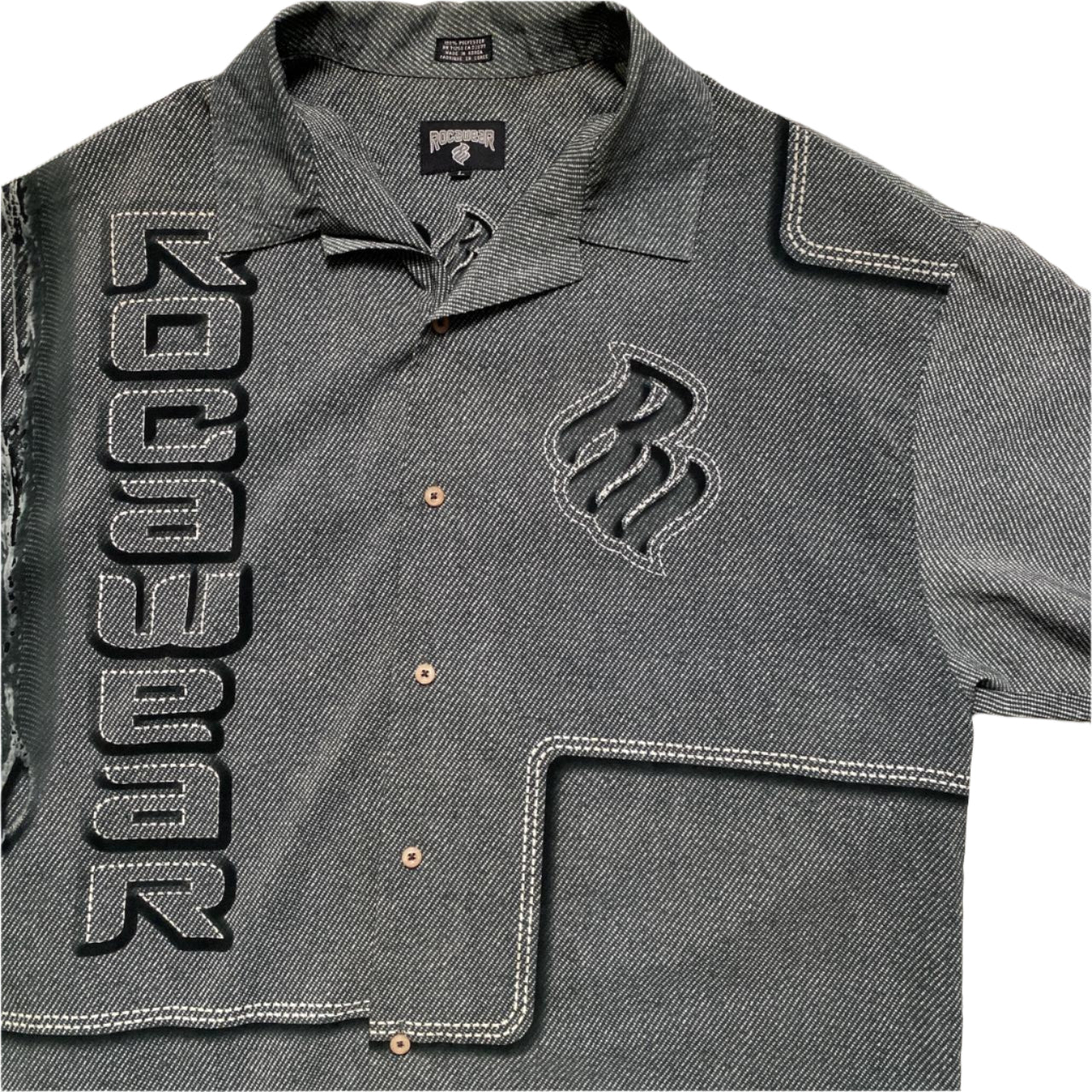 Rocawear Vintage 90’s Short Sleeve Grey Shirt (L)