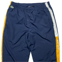 Lacoste Sport Navy and Yellow Shell Trackpant Bottoms (M)