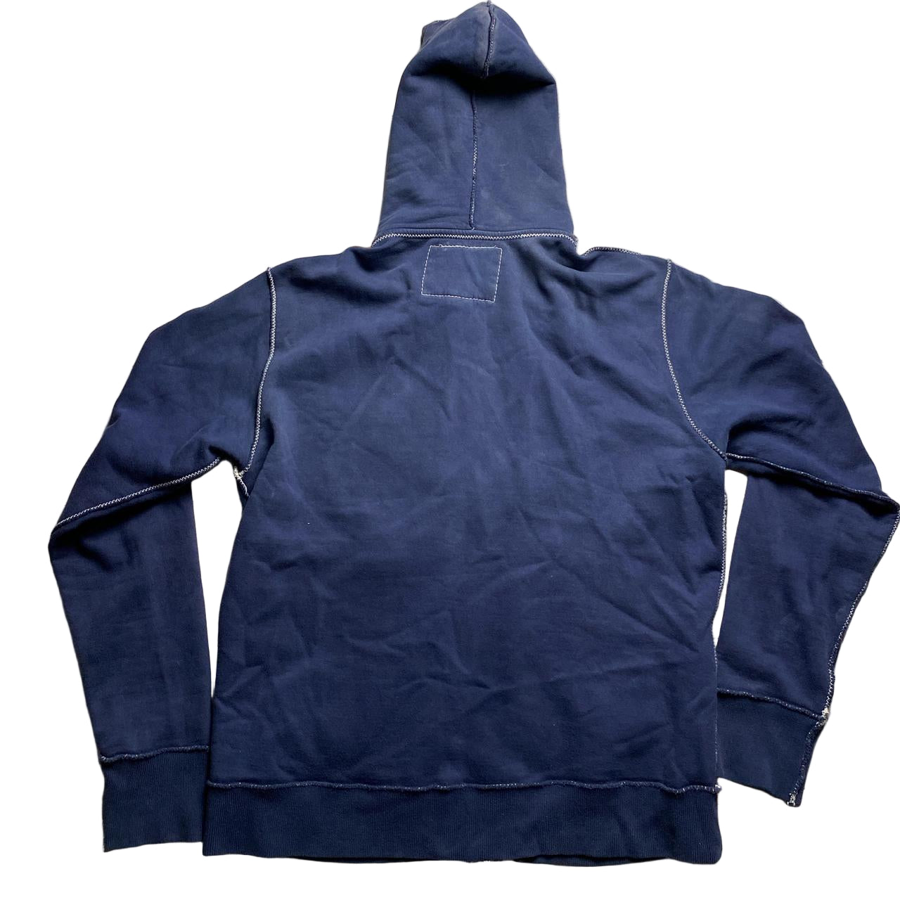 True Religion Navy and White Stitch Hoodie (XL)