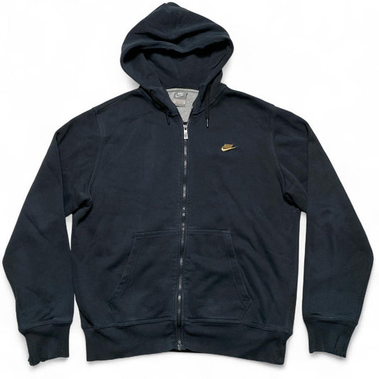 Nike Black and Gold Swoosh Hoodie (L)