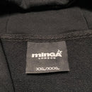 Minga London Goth Grunge Black and Silver Bondage Hoodie (2XL)