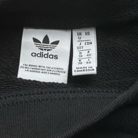 Adidas Originals Cropped Black and White Stripe Jumper (UK 12)