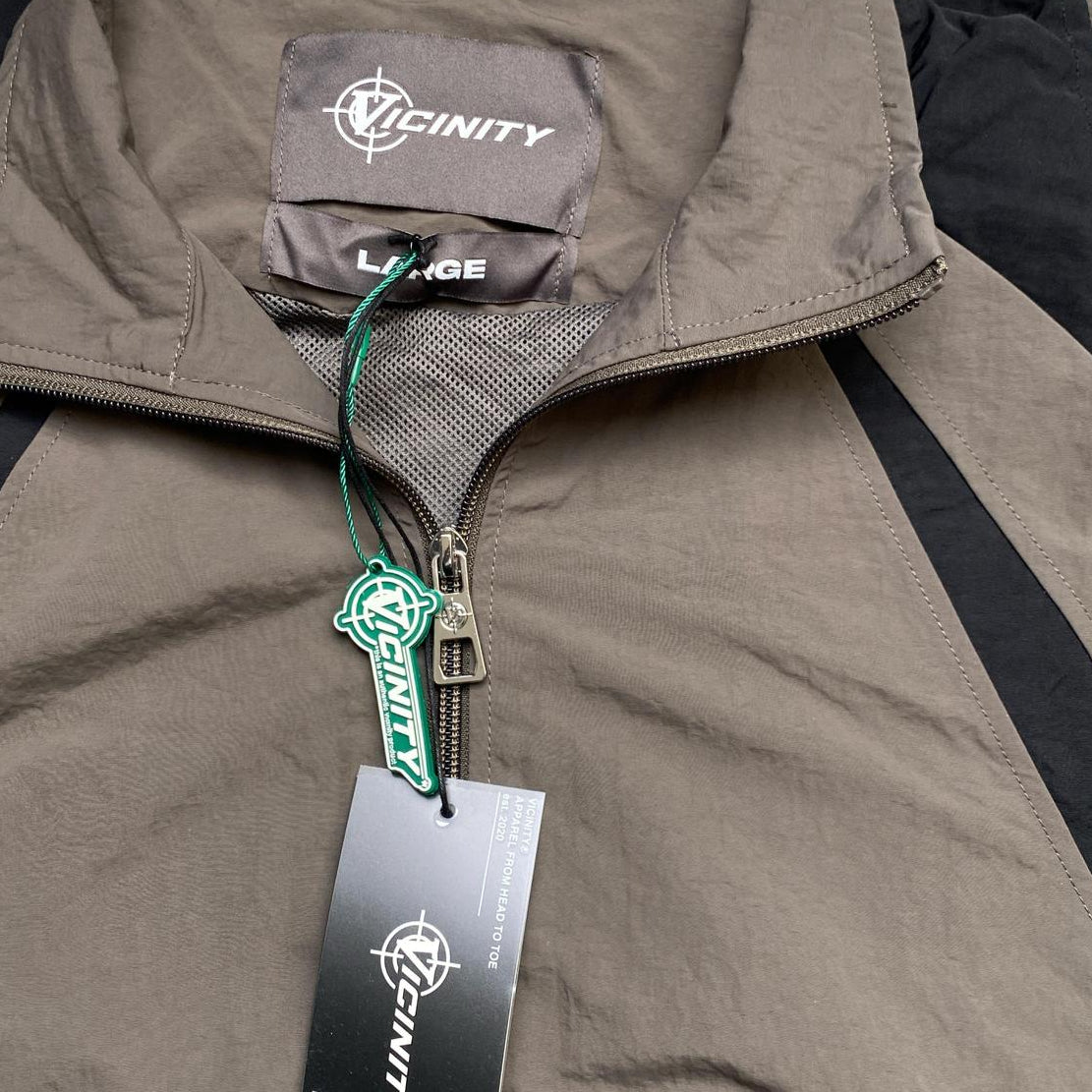 Vicinity Brown and Black Nylon Shell Full Tracksuit (M/L)