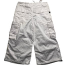 Criminal Damage White Cargo Parachute Combat Shorts (L)