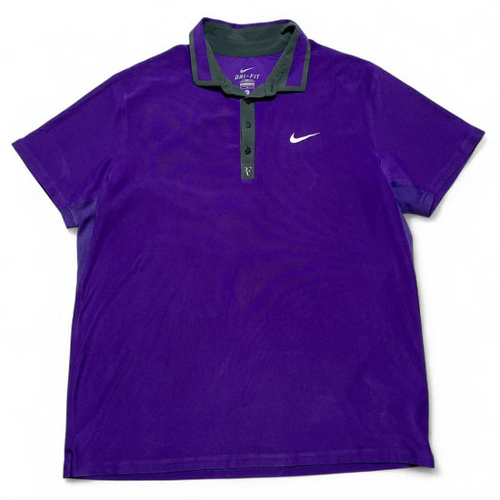 Nike Roger Federer ATP Finals 2012 Purple and Grey Polo Shirt (XL)