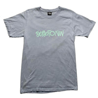 Stussy Serotonin Blue and Baby Blue T Shirt (S)