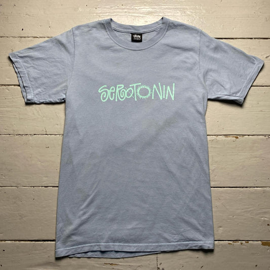 Stussy Serotonin Blue and Baby Blue T Shirt