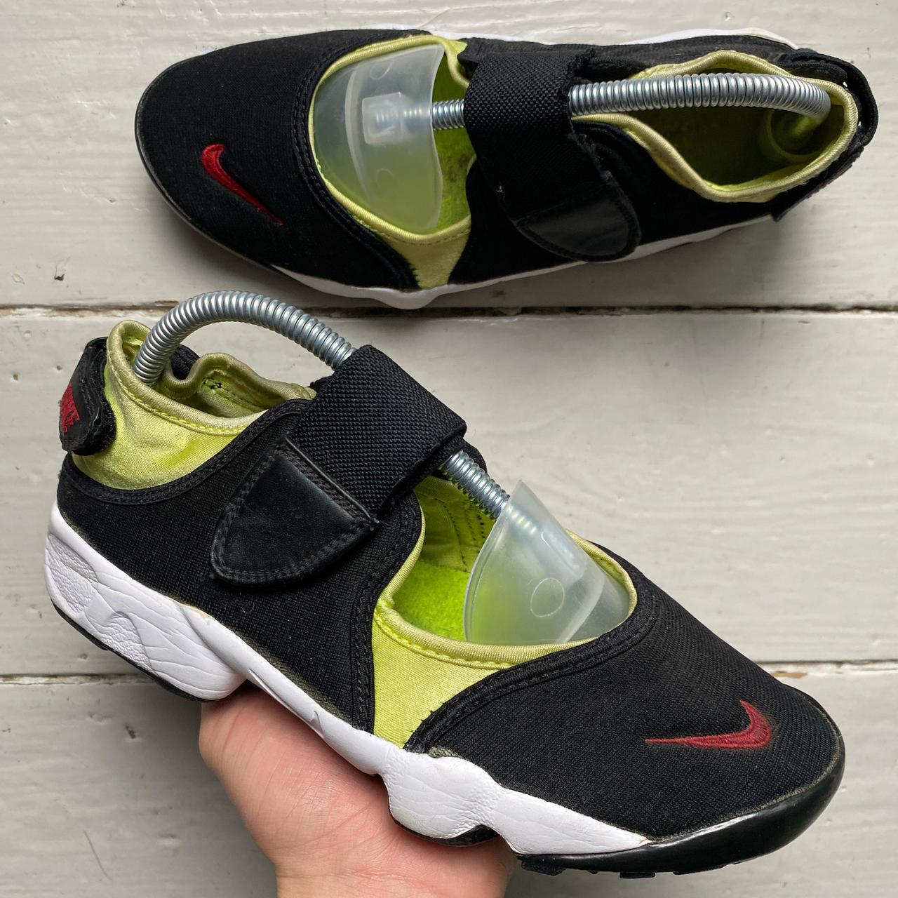 Nike Air Rift Black Green and Red Non Tabi Toe