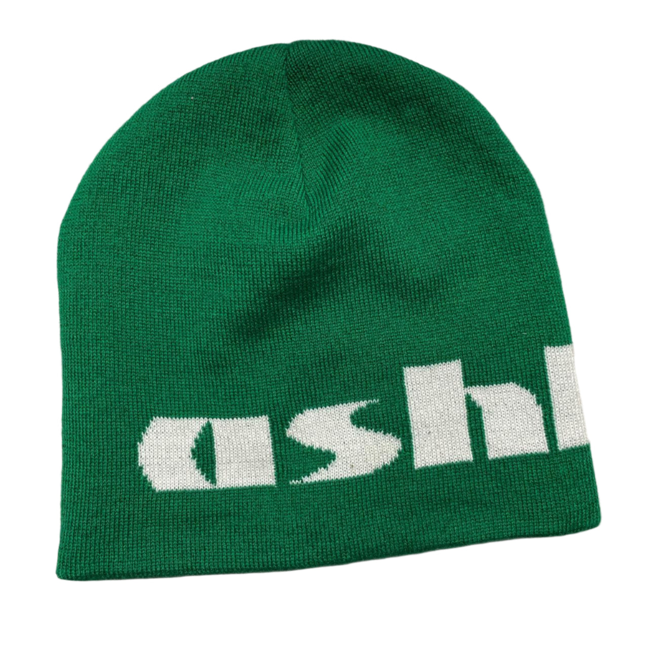 Ashluxe Green and White Beanie Hat