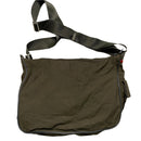 Prada Sport Vintage Nylon Messenger Bag Khaki Olive Green Red Strip