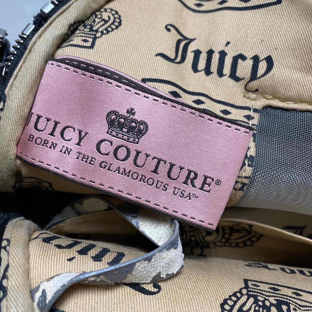 Juicy Couture Brown Suede and Silver Crown Doggy Couture Dog or Cat Holder Travel Bag