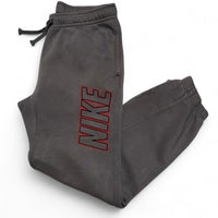 Nike Club Stitch Grey and Red Embroidery Joggers (S)