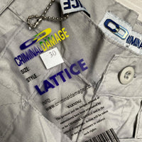 Criminal Damage Bondage Baggy Cargo Grey Combat Trousers (30W)