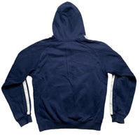 Nike Navy and White Big Swoosh Vintage y2k Hoodie (S)