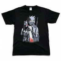 Naruto Kakashi Hatake Black and Red T Shirt (M)